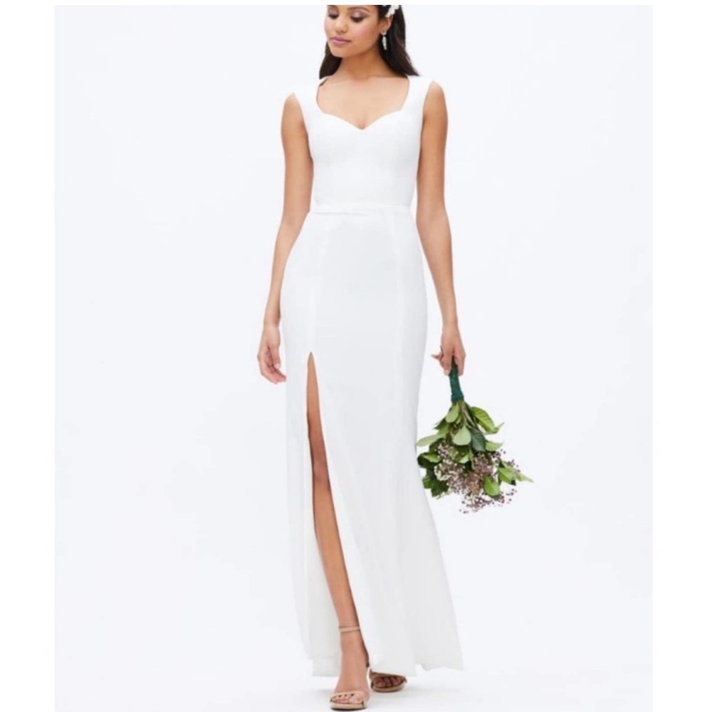 Dress the Population White Sleeveless Gown